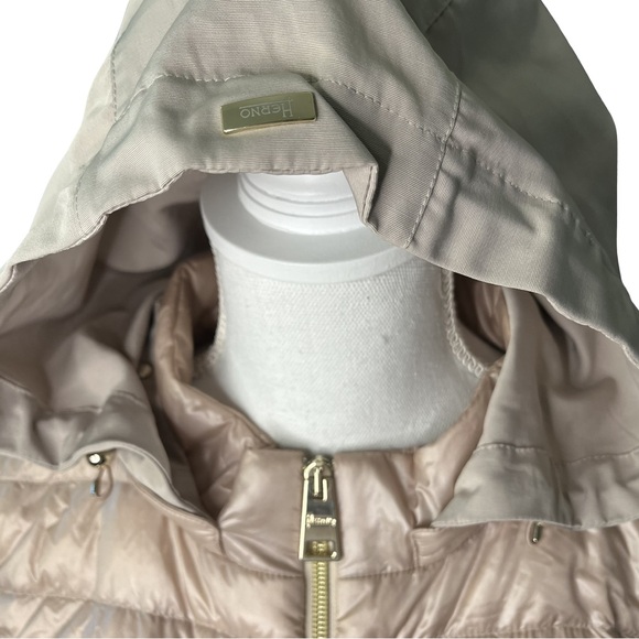 Herno Hooded Quilted Ultralight Nylon Down Feather Puffer Coat - Picture 3 of 15